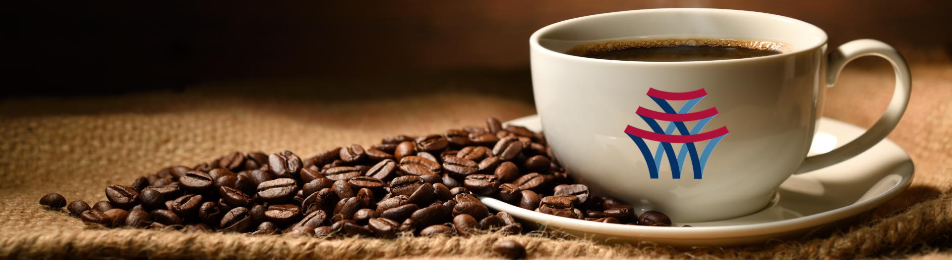 Coffe cup with the Port's logo